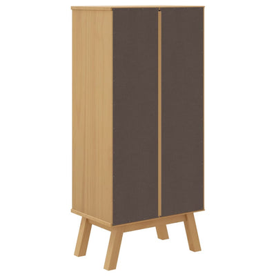Kenkäkaappi OLDEN harmaa ja ruskea 55x35x120 cm täysi mänty