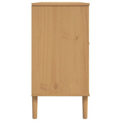 Senkki SENJA rottinkityyli ruskea 112x40x80 cm täysi mänty