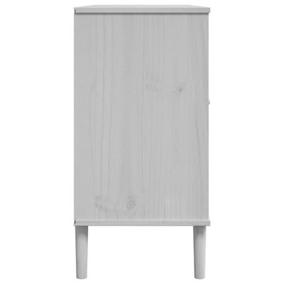 Senkki SENJA rottinkityyli valkoinen 112x40x80 cm täysi mänty
