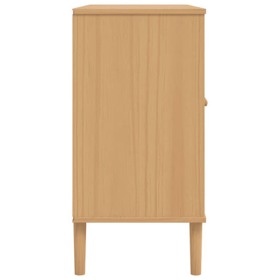 Ruskea senkki senja Darion 112x40x80cm (rottinkityyli, mänty)