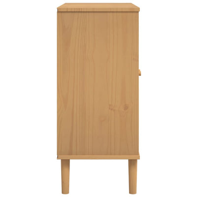 Senkki SENJA rottinkityyli ruskea 80x35x80 cm täysi mänty