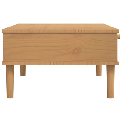 Sohvapöytä SENJA rottinkityyli ruskea 100x55x33 cm täysi puu