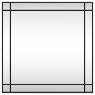 Musta seinäpeili Soriana 60x60cm (neliö metalli)