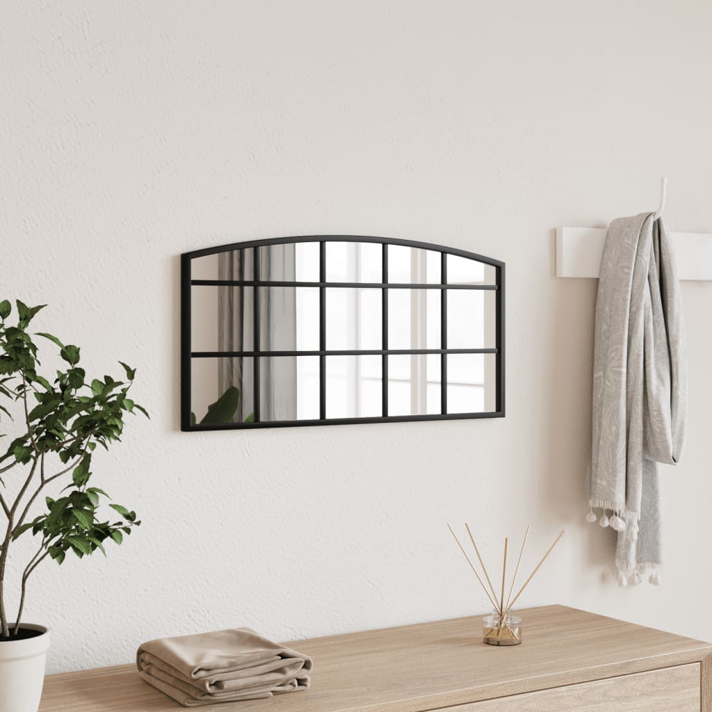 Musta seinäpeili Fidelia 60x30cm (kaari rauta)