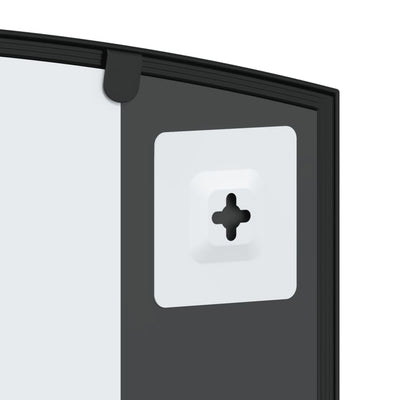 Musta seinäpeili Fidelia 80x40cm (kaari rauta)