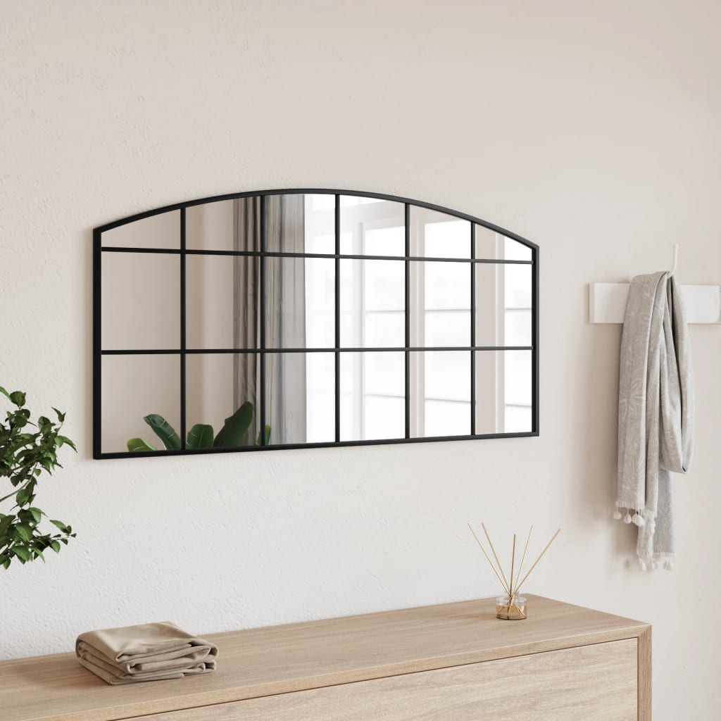 Musta seinäpeili Fidelia 100x50cm (kaari rauta)