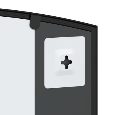 Musta seinäpeili Fidelia 100x60cm (kaari rauta)