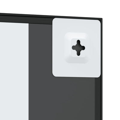 Musta seinäpeili Puggioli 30x40cm (suorakulmio rauta)