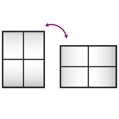 Musta seinäpeili Puggioli 30x40cm (suorakulmio rauta)