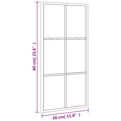 Musta seinäpeili Puggioli 30x60cm (suorakulmio rauta)