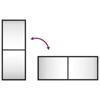 Musta seinäpeili Puggioli 20x50cm (suorakulmio rauta)