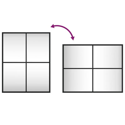 Musta seinäpeili Puggioli 40x50cm (suorakulmio rauta)