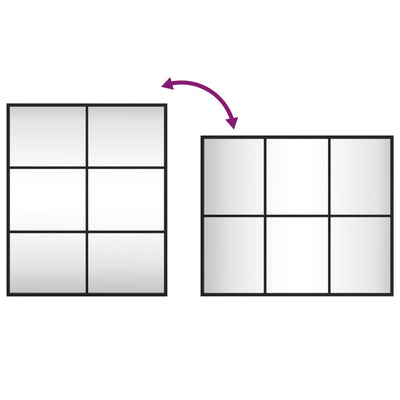 Musta seinäpeili Puggioli 50x60cm (suorakulmio rauta)