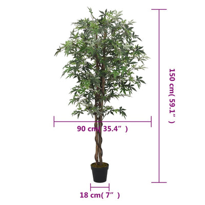 Tekokasvi vaahtera 504 lehteä 150 cm vihreä