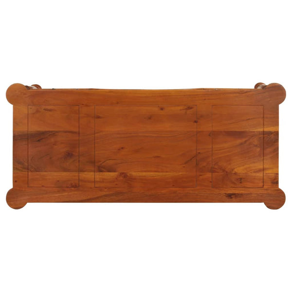 Työpöytä laatikoilla 110x50x76 cm täysi akasiapuu