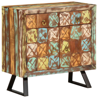 Lipasto monivärinen 70x35x70 cm kierrätetty täyspuu