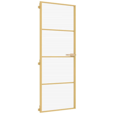 Kultainen sisäovi ohut Vanzeti 76x201,5cm (karkaistu lasi ja alumiini)