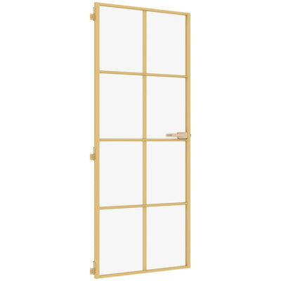 Kultainen sisäovi ohut Vanzeti 93x201,5cm (karkaistu lasi ja alumiini)