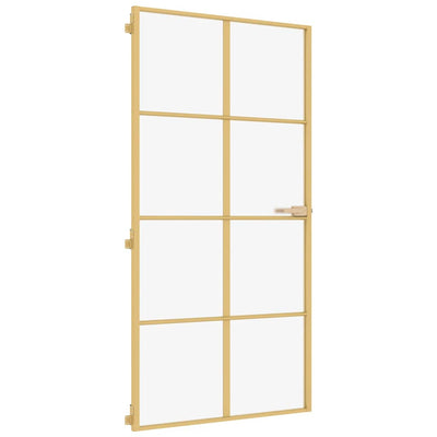 Kulta sisäovi ohut Vanzeti 102,5x201,5cm (karkaistu lasi ja alumiini)