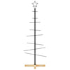 Musta metallinen joulukuusi puujalustalla Iasa 120cm
