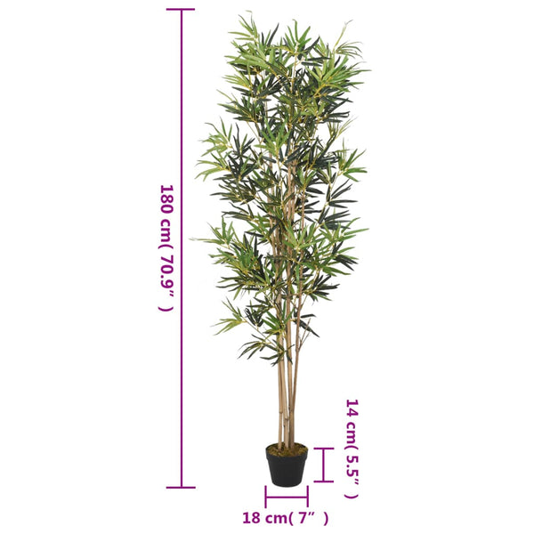 Vihreä tekokasvi bambupuu Caju 180cm (1104 lehteä)