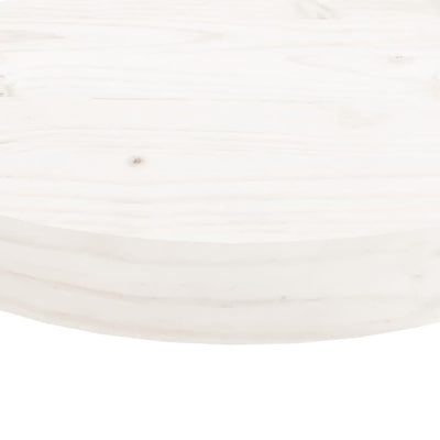 Pöytälevy pyöreä valkoinen Ø40x3 cm täysi mänty