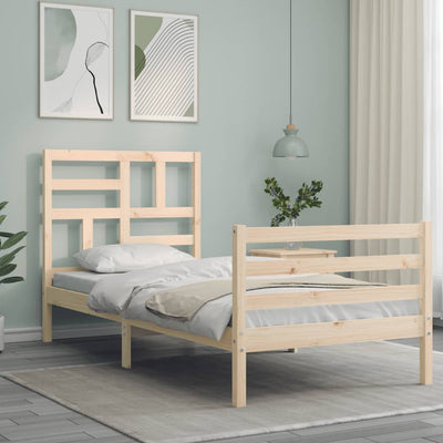 Sängynrunko päädyllä Small Single täysi puu