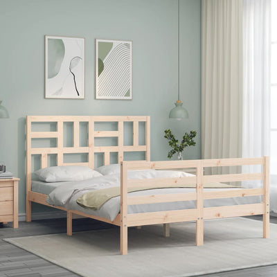 Sängynrunko päädyllä Small Double täysi puu