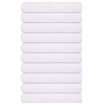 Pyyhkeet 10 kpl valkoinen 100x200 cm 360 gsm 100 % puuvillaa