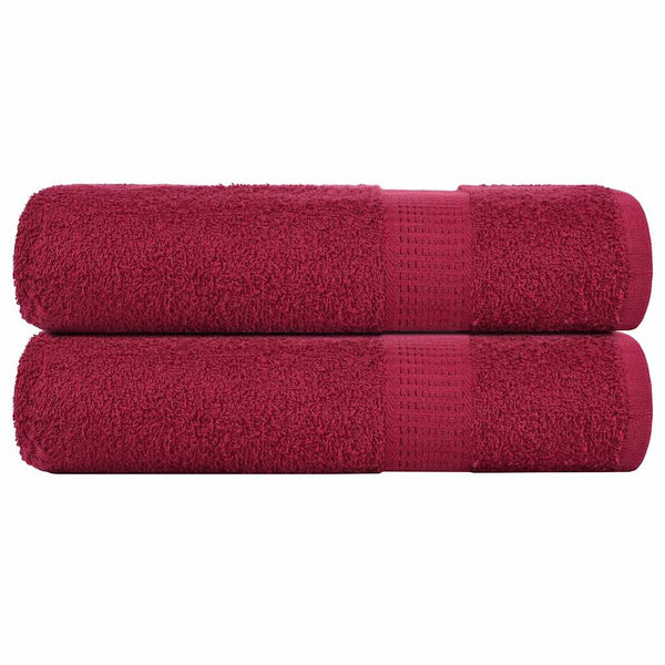 Käsipyyhkeet SAMPAKONEN 2 kpl viininpunainen 50x100 cm 360 gsm