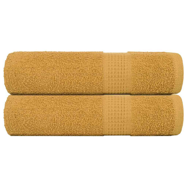 Käsipyyhkeet SAMPAKKO 2 kpl kulta 50x100 cm 360 gsm