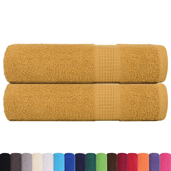 Käsipyyhkeet SAMPAKKO 2 kpl kulta 50x100 cm 360 gsm