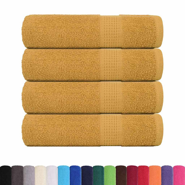 Käsipyyhkeet SAMPAKKO 4 kpl kulta 50x100 cm 360 gsm