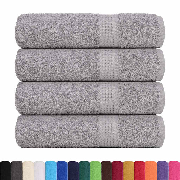 Käsipyyhkeet SAMPAKKO 4 kpl harmaa 50x100 cm 360 gsm
