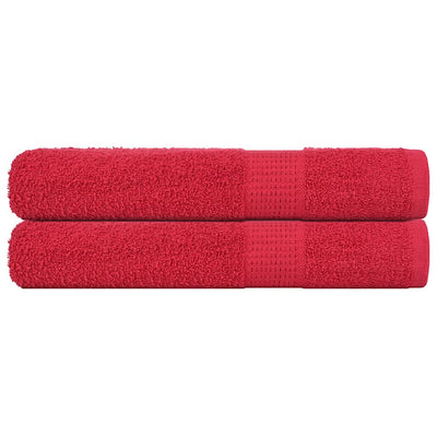 Punainen saunapyyhkeet Nayeli 80x200cm (2 kpl 100% puuvilla)