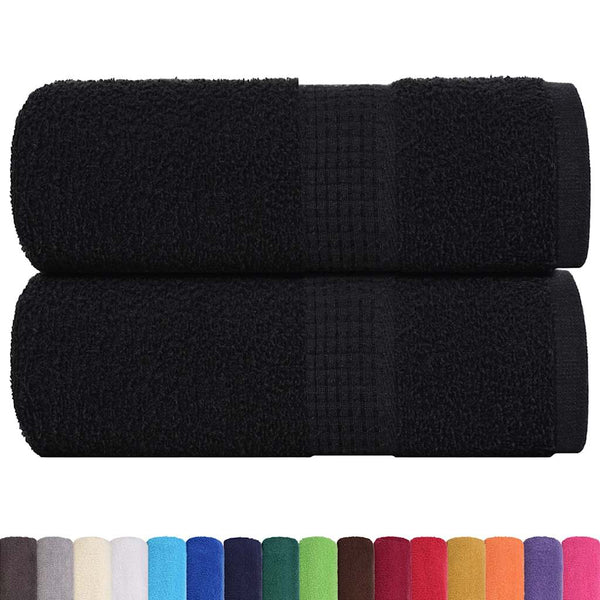 Vieraspyyhkeet SAMMAKO 2 kpl musta 30x50 cm 360 gsm
