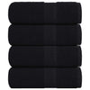 Vieraspyyhkeet SAMMAKO 4 kpl musta 30x50 cm 360 gsm