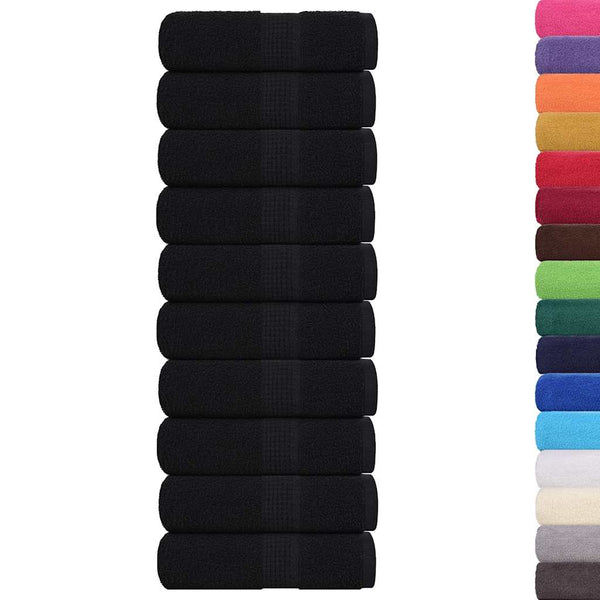 Vieraspyyhkeet SAMMAKO 10 kpl musta 30x50 cm 360 gsm