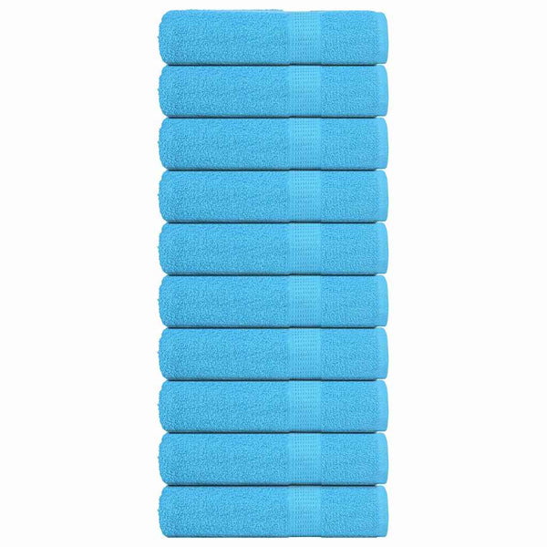 Turkoosi kylpypyyhkeet Nayeli 100x150cm (10 kpl, 100% puuvilla)