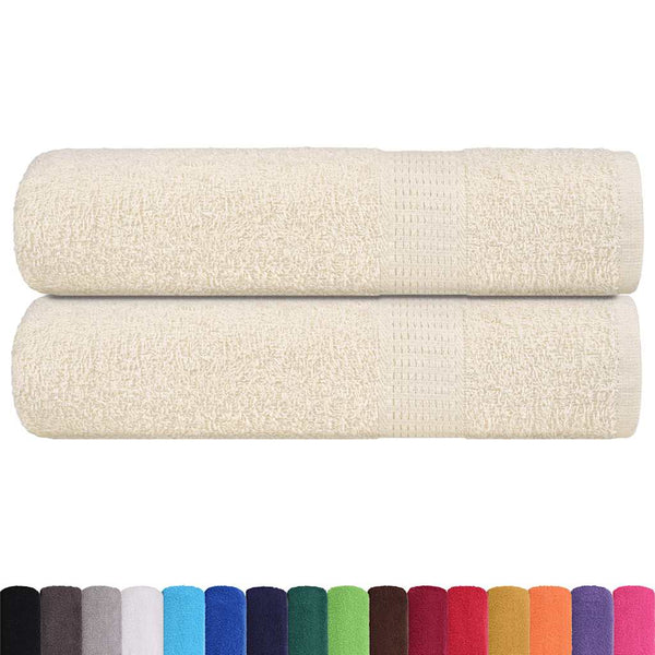 Käsipyyhkeet SAMPAKONEN 2 kpl kermanvärinen 50x100 cm 360 gsm