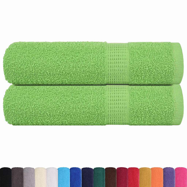 Käsipyyhkeet SAMPAKKO 2 kpl omenanvihreä 50x100 cm 360 gsm