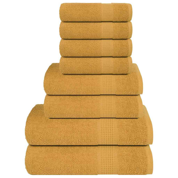 8-osainen pyyhesetti SAMPAKKO kulta 360 gsm