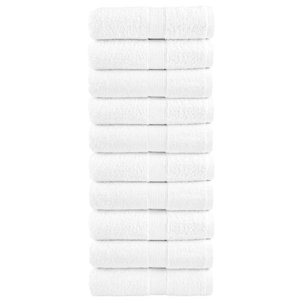 Premium-vieraspyyhkeet SOLUND 10 kpl valkoinen 30x50 cm 600 gsm