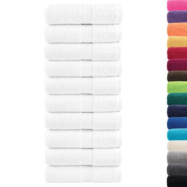 Premium-vieraspyyhkeet SOLUND 10 kpl valkoinen 30x50 cm 600 gsm