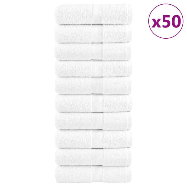 Valkoinen premium pyyhkeet Sterieana 30x50cm (50 kpl 600gsm 100% puuvilla)