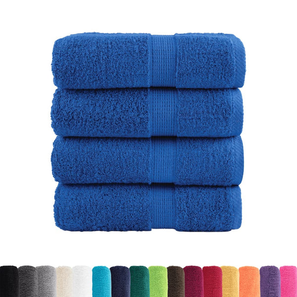 Premium-vieraspyyhkeet SOLUND 4 kpl sininen 30x50 cm 600 gsm