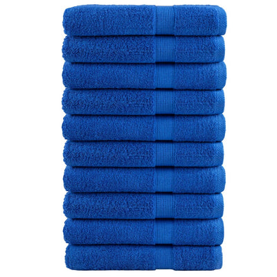 Premium Pyyhkeet 10 kpl sininen 80x200 cm 600 gsm 100% puuvilla