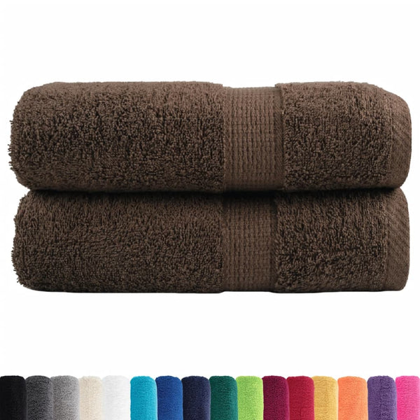 Premium-vieraspyyhkeet SOLUND 2 kpl ruskea 30x50 cm 600 gsm