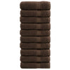 Premium Pyyhkeet SOLUND 10 kpl ruskea 50x100 cm 600 gsm