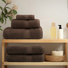 Premium Pyyhkeet SOLUND 10 kpl ruskea 50x100 cm 600 gsm